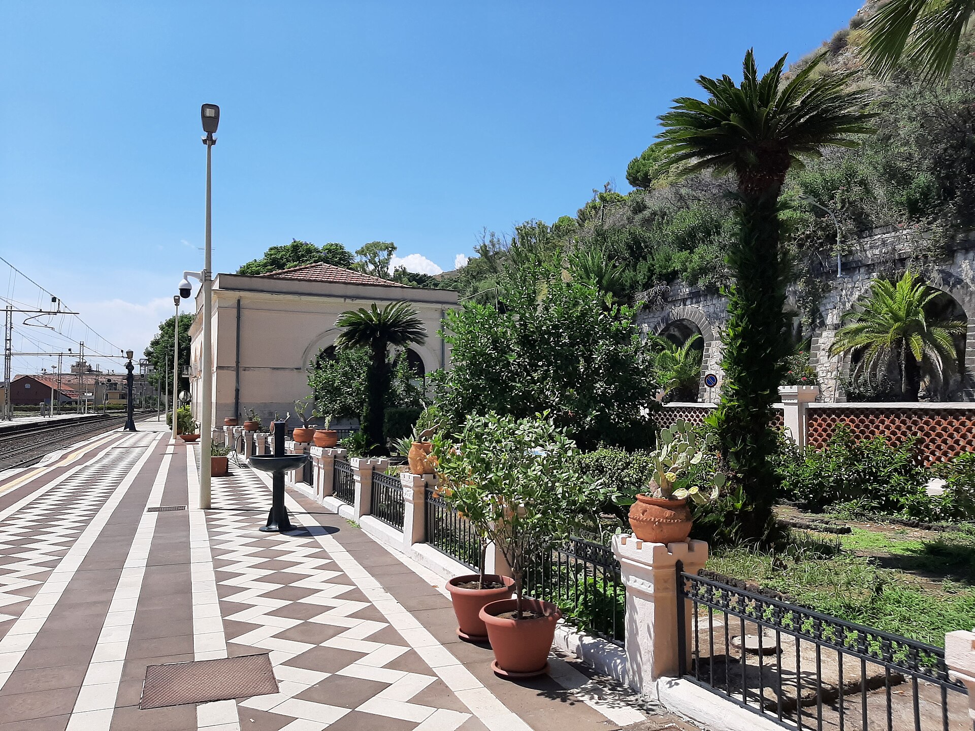Historic station building at Taormina-Giardini